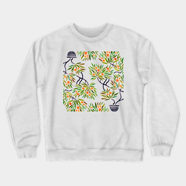 Orange Bonsai Orange Crewneck Sweatshirt by CatCoq